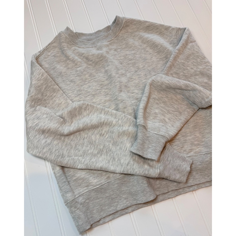 Harmony + Balance Womens XS Heather Gray Fleece Crewneck Sweatshirt Pullover